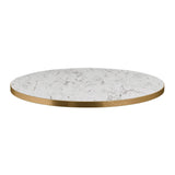 OMEGA LAMINATE TABLE TOP - WHITE CARRARA MARBLE - Yumen Furniture