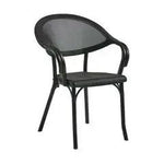 SELVA ARMCHAIR - BLACK FRAME - SILVER SEAT AND BACK - Yumen Furniture