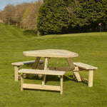 WINER DINER TRIANGLE PICNIC TABLE - 6 SEATER - Yumen Furniture